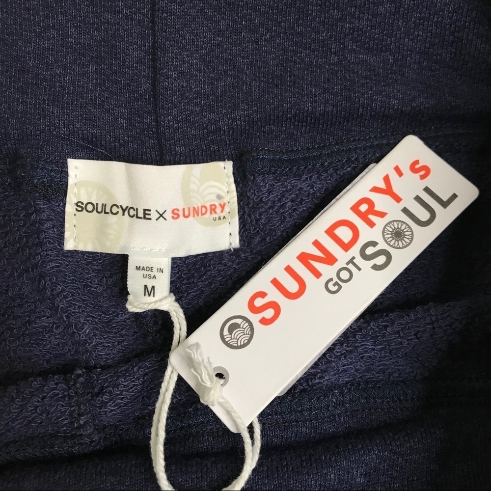 Soul cycle x Sundry navy pull on joggers medium - Picture 5 of 10